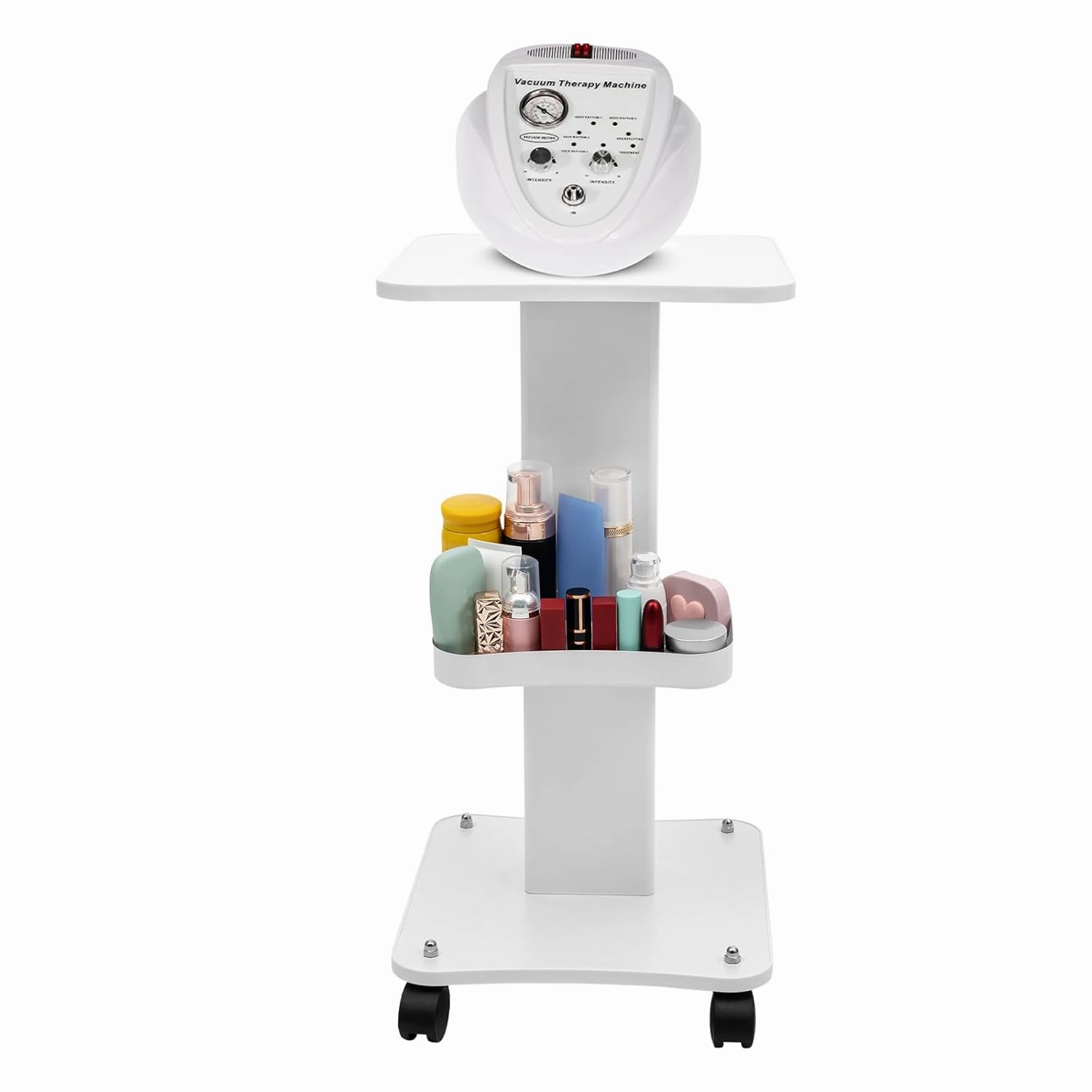 Trolley Cart with Wheels, Mobile Portable SPA Beauty Salon Supplies Salon Rolling Trolley Cart Stand 3 Tier Storage Organizer Cart Trolley Holder Tool Cart Fits Ultrasonic Cavitation RF Machine