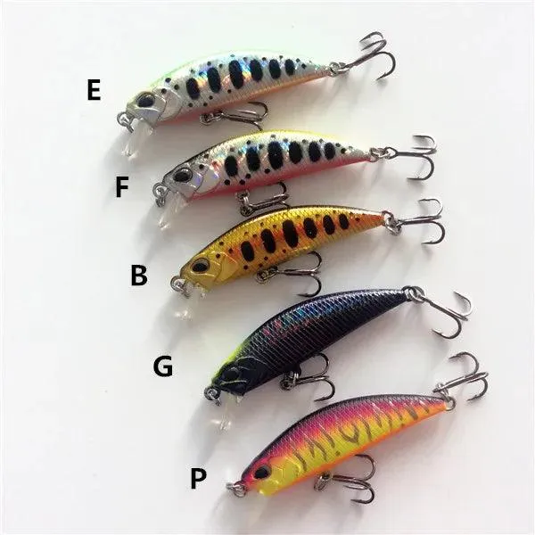 TSURINOYA DW63 50mm 5g Sinking Minnow Hard Bait Mini Fishing Lures with Hook