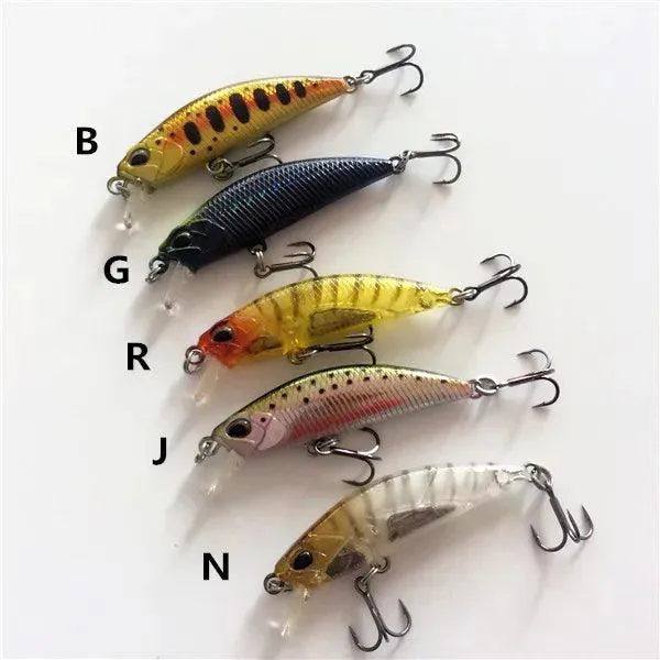 TSURINOYA DW63 50mm 5g Sinking Minnow Hard Bait Mini Fishing Lures with Hook
