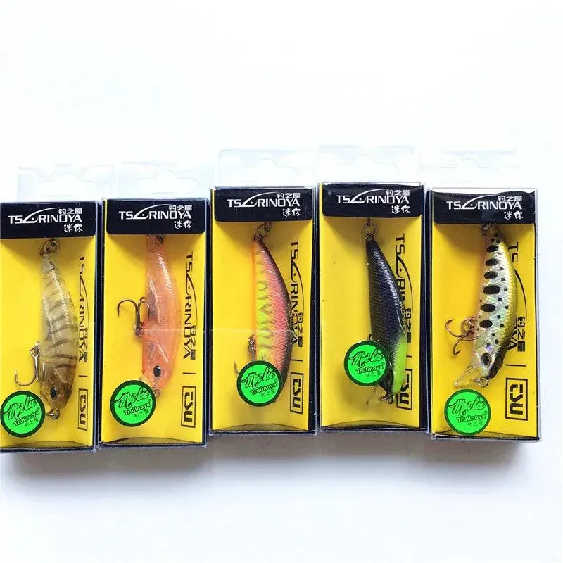 TSURINOYA DW63 50mm 5g Sinking Minnow Hard Bait Mini Fishing Lures with Hook