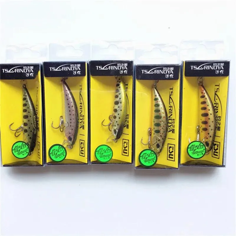 TSURINOYA DW63 50mm 5g Sinking Minnow Hard Bait Mini Fishing Lures with Hook