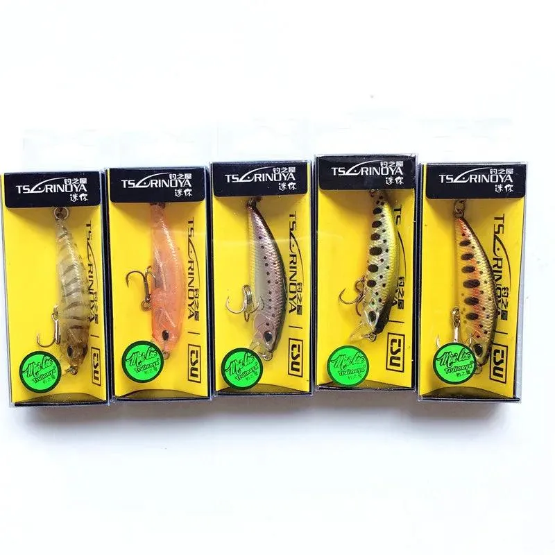 TSURINOYA DW63 50mm 5g Sinking Minnow Hard Bait Mini Fishing Lures with Hook