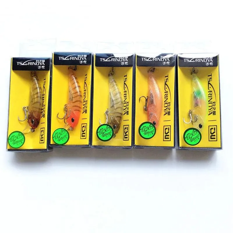 TSURINOYA DW63 50mm 5g Sinking Minnow Hard Bait Mini Fishing Lures with Hook