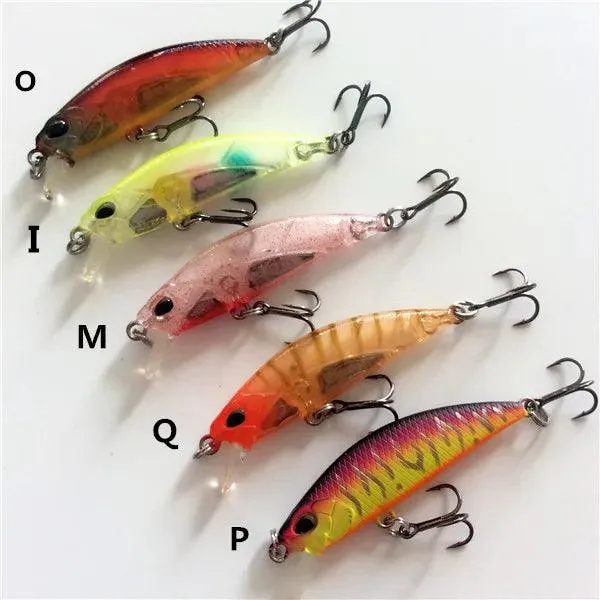 TSURINOYA DW63 50mm 5g Sinking Minnow Hard Bait Mini Fishing Lures with Hook
