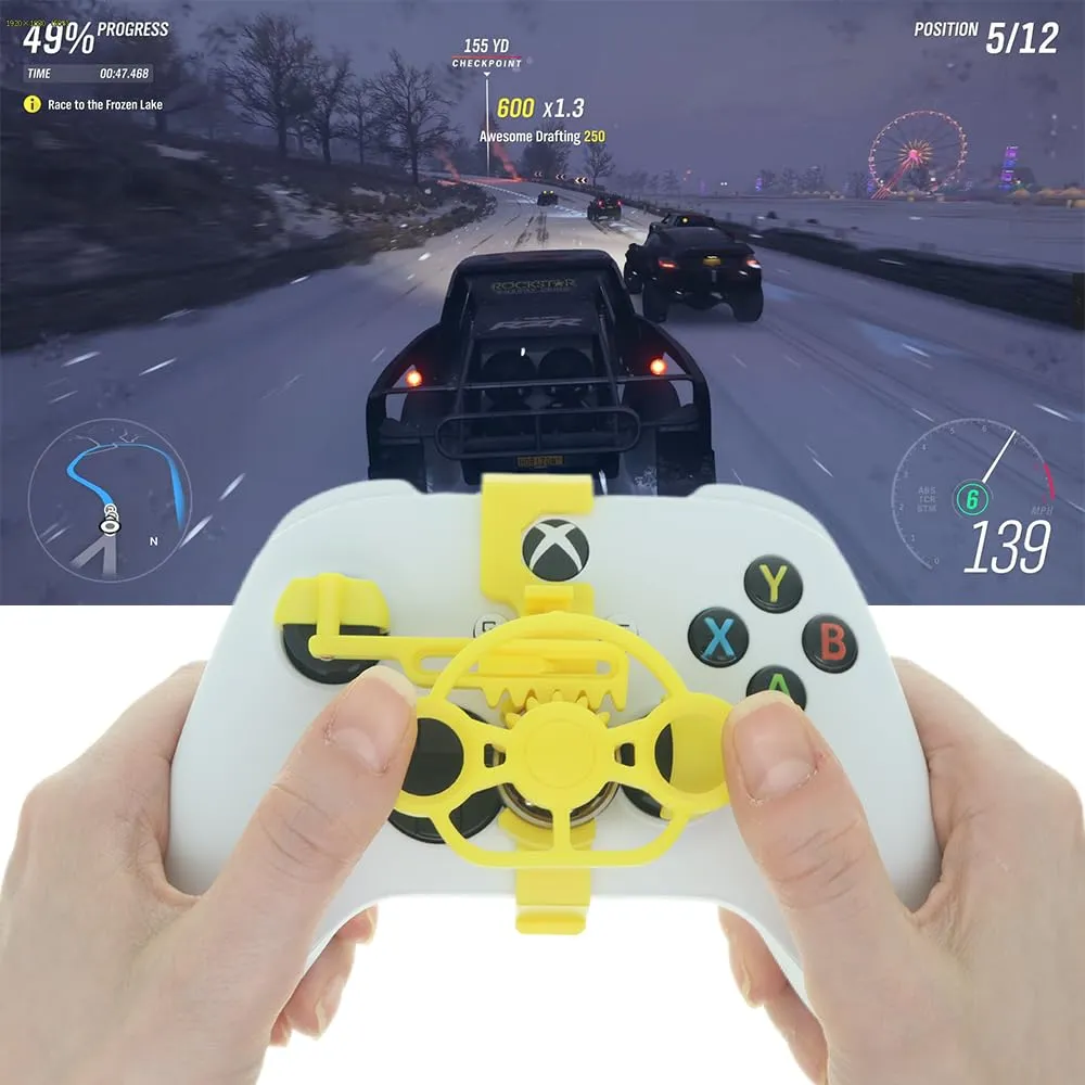 TXW Game Controller Mini Steering Wheel for Xbox Accessory for XboxSeries X/S Racing Video Game,Game Joystick Racing Games Controller (Black)