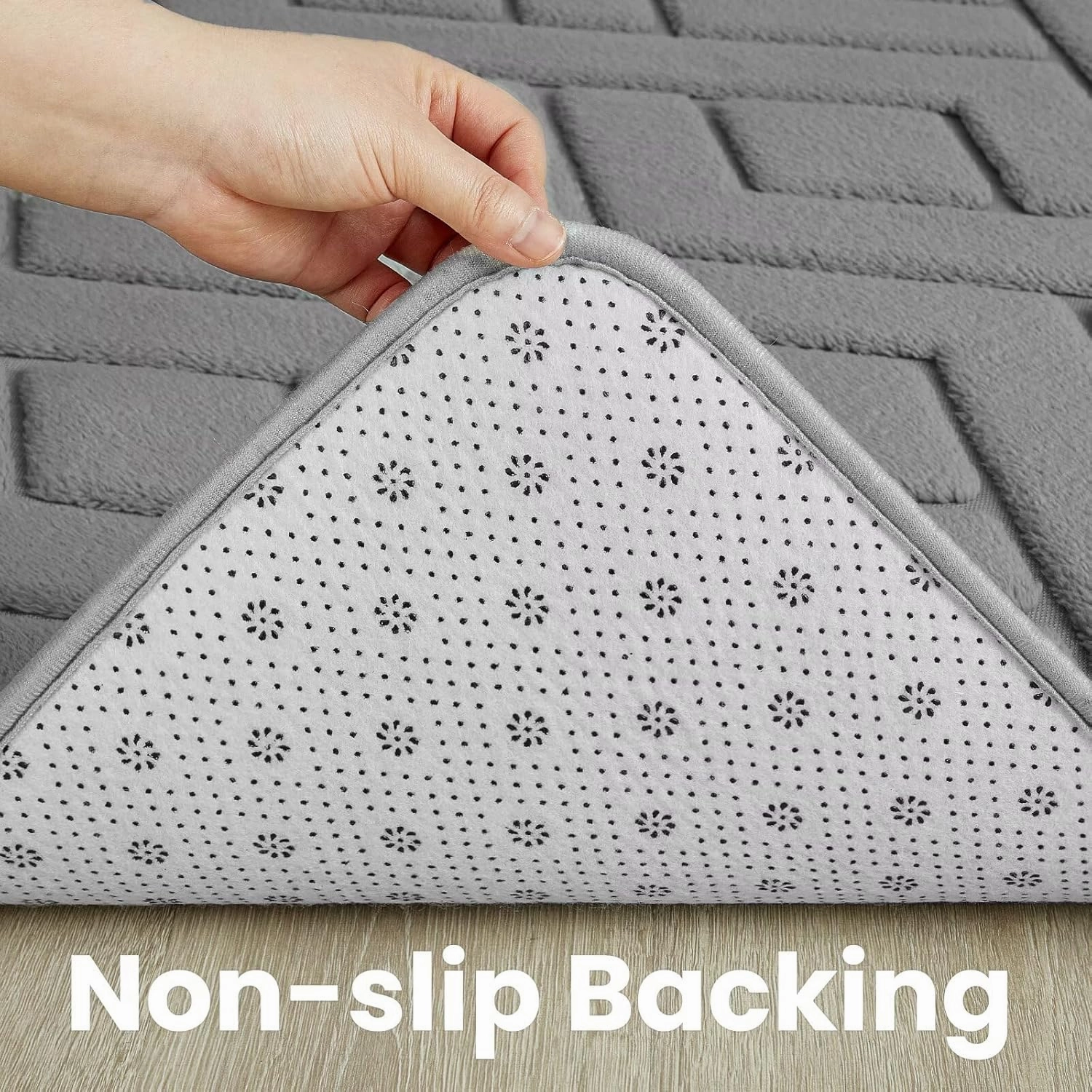 Ultra Soft Grey Area Rug for Bedroom, 4x6 Modern Geometric Shag Rugs with Nonslip Backing for Living Room, Washable Fuzzy Carpet for Cozy Kids Room Nursery