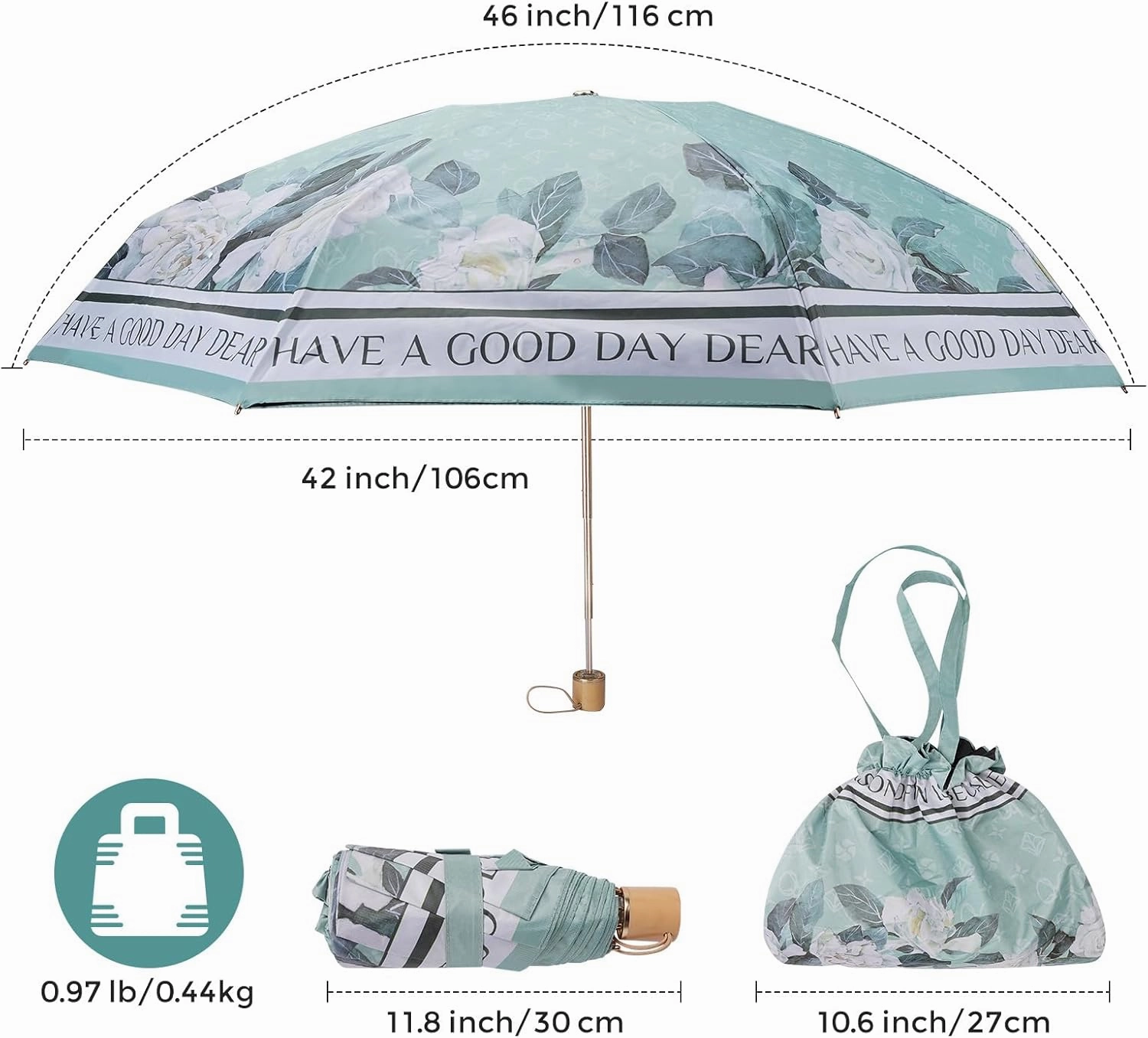 Umbrella Windproof Travel Umbrellas for Rain - Easy Auto Open Close, Durable & Compact Umbrella, Strong Metal Frame, Windproof and Waterproof Umbrella for Travel