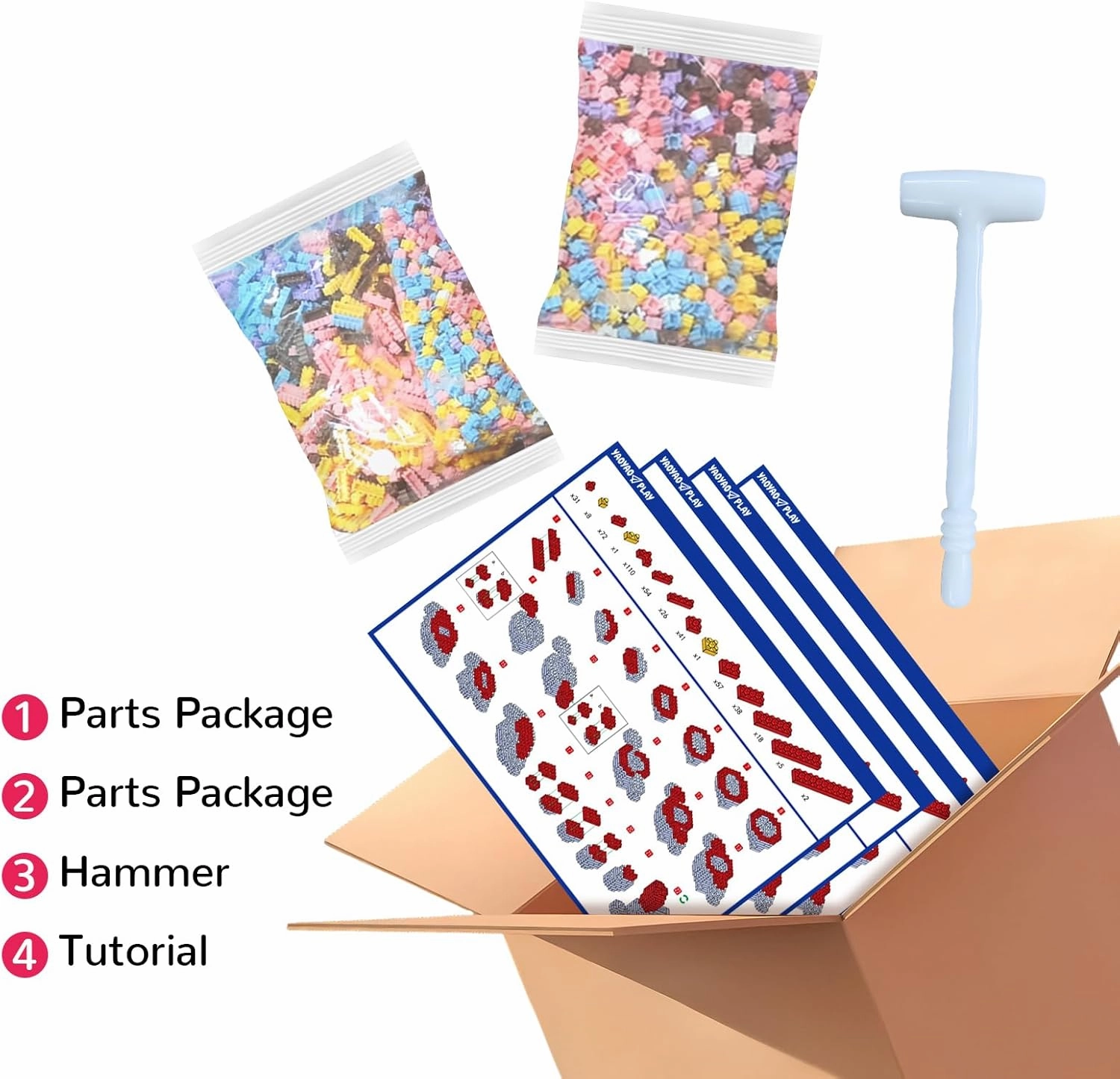 Underwater World Bear Building Blocks (7000 PCS), 3D Micro Animal DIY Bear Building Blocks for Adults & Teenager, Creative Toys Ideal Gift for Family & Friends