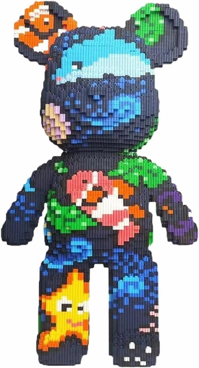 Underwater World Bear Building Blocks (7000 PCS), 3D Micro Animal DIY Bear Building Blocks for Adults & Teenager, Creative Toys Ideal Gift for Family & Friends