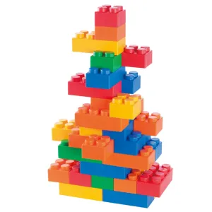 UNiPLAY Plump Soft Building Blocks - 60-Piece Jumbo Stacking Multicolor Set for Early Cognitive Development and Creative Play - Ages 3 Months 