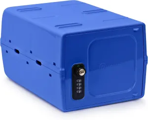 Urban August Dual Combination & Keyed Lockbox - Lockable Box for Everyday Use - Multi-Purpose lock for Home & Office Safety - Made of Industrial-Grade Plastic - One Size (Blue)