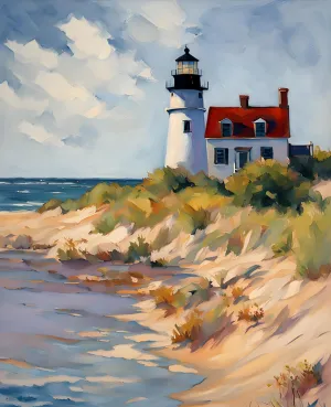 USA Great Places (15) - Cape Cod Lighthouse - Van-Go Paint-by-Number Kit 40x50cm DIY Frame