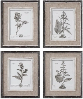 Uttermost Casual Grey Study - 17.5 inch Framed Art (Set of 4) - 14.5 inches wide by 1 inches deep