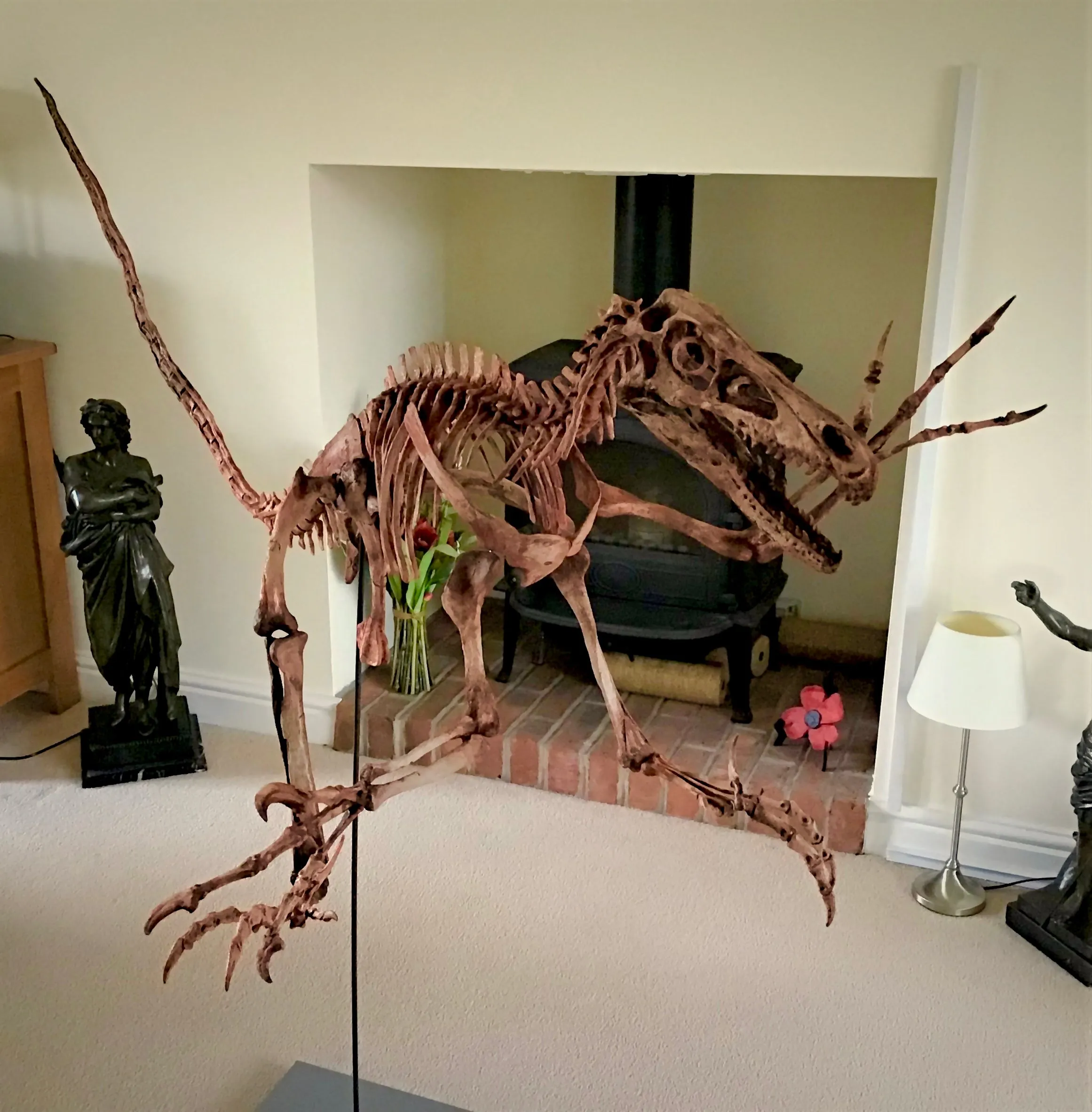 Velociraptor Skeleton Replica Fossil by TRIASSICA