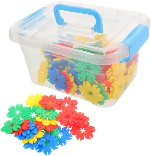 VICASKY 70pcs Set Snowflake Interlocking Building Blocks Set for Colorful Stackable Educational Creativity and Learning for Preschoolers and Beyond