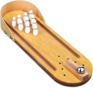 VICASKY Mini Game Bowling Board Game Indoor Tabletop Bowling Toy for Family Party