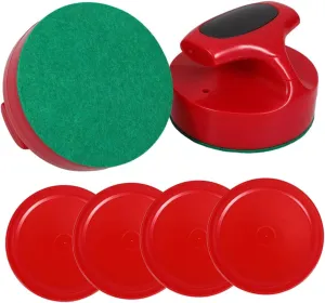 VICASKY Upgrade Your Air Hockey Game 82mm Red Mini Paddles Pusher Replacement Set