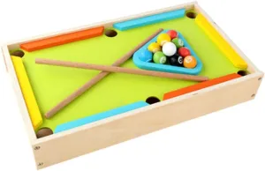 VICASKY Wooden Mini Billiards for Interactive Game Props Educational Supply for Early Learning Durable Design for Fun Playtime Present for Patience Development