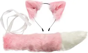 VIGVAN Cat Ears Wolf Fox Ears Animal Cosplay Cute Head Accessories for Halloween