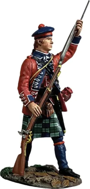 W. Britain American Revolution 16098 British 42nd Royal Highland Regiment Coy Standing Loading 1:30 Scale Metal