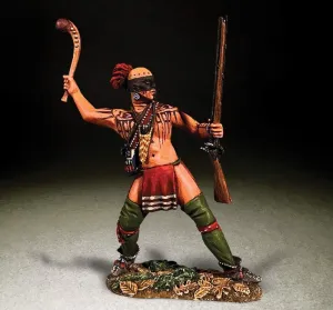 W. Britain's Toy Soldiers American Revolution 16087 Woodland Indian Attacking with War Club 1:30 Scale Pewter