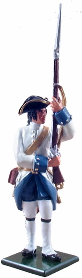 W. Britain Regiments Series 47041 French Marine Company Standing Making Ready 1754-1760 1:32 Scale Metal