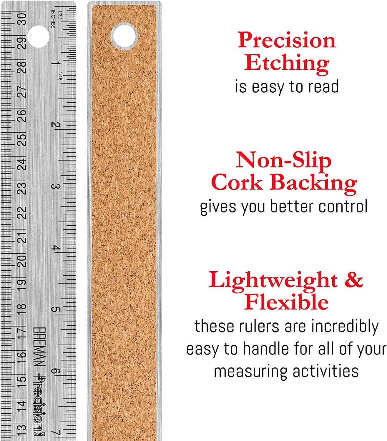 WA Portman Craft Cutting Mat Metal Ruler & Craft Knife Set - 18x24 Inch Self Healing Cutting Mat - Hobby Knife Set - 10 Crafting Blades - 24 Inch Cork-Backed Ruler
