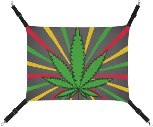 Weed Cat Hanging Hammock Soft Breathable Pet Cage Dog Hammock with Adjustable Straps and Metal Hooks