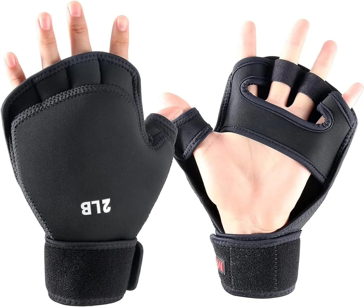 Weighted Hand Gloves 5lb(2.5lb Each), Soft Iron Fitness Gloves, Washable, for Gym Boxing Swimming Strength Training