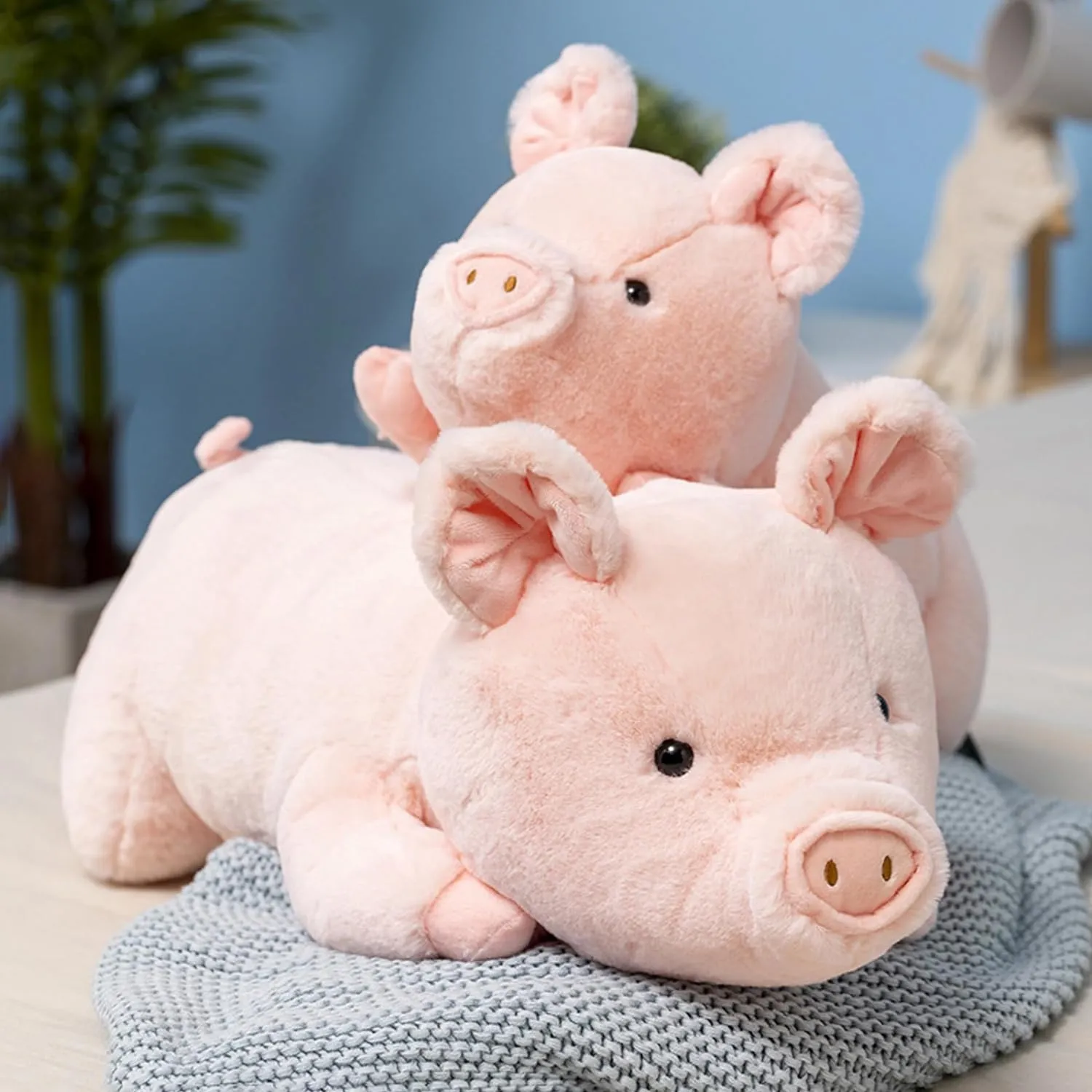 Weighted Stuffed Animals, 3.3lbs Weighted Pig Stuffed Animal Cute Pig Plush Animals Hugging Pillow Toy Gifts for Adults and Kids, 19.6 inch