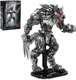 Werewolf Mech Building Set for Adults，MOC Wolf by Night Monster Model Building Blocks Kit with Base for Home Display, Creative Christmas Birthday Toys Gifts for Kids Boys, 813 Pieces