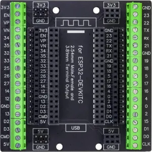 whiteeeen for ESP32 Super Breakout Board 3.81mm / 0.15" Terminal GPIO Expansion Board 3 Types Outputs for ESP32-DevKitC ESP-WROOM-32 Block PCB