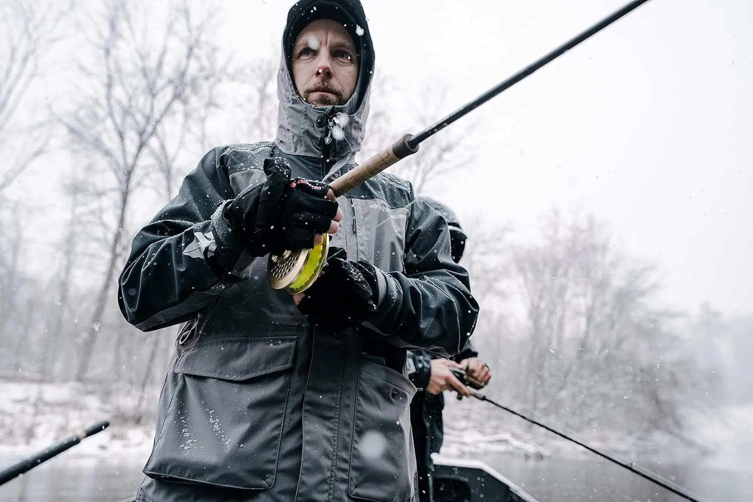 Whitewater Great Lakes Waterproof and Windproof Fishing Jacket with Ripstop Nylon