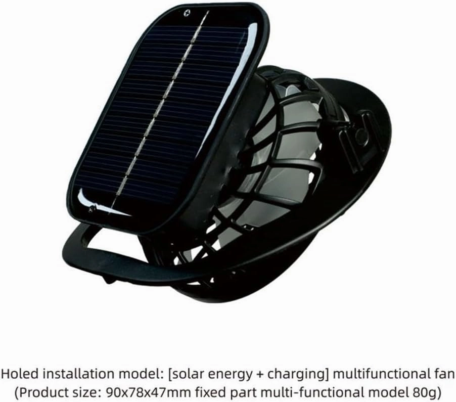 Wide Brim Solar Fan Outdoor Fishing Hat, 2024 New Solar&USB Charging Men Sun Hat With 2 Solar Fan UPF 50  Solar Fan Hat