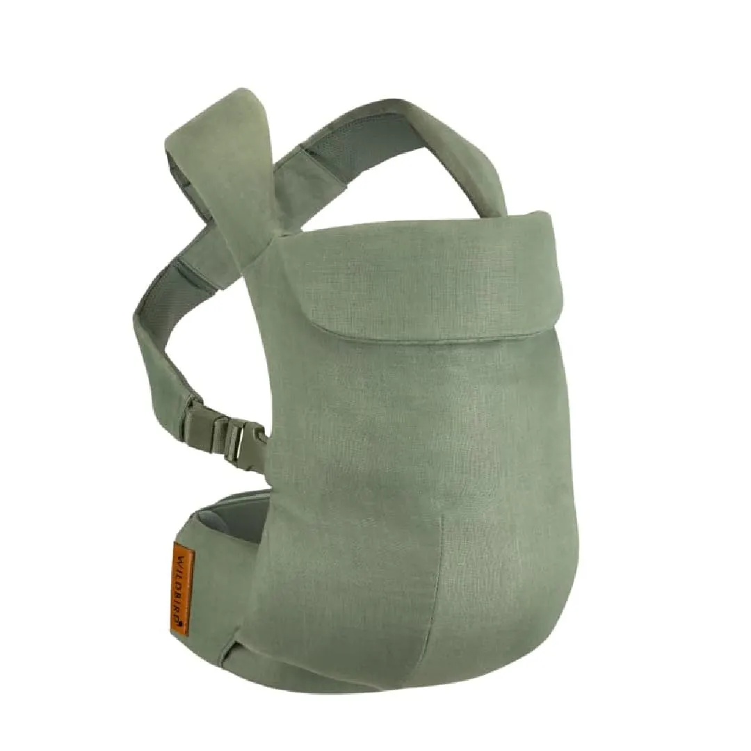 WildBird - Aerial Carrier - 7 to 45 lbs - for Moms, Dads & Caregivers - 100% Natural European Linen Fibers - Versatile & Adjustable - Large Size - Acadian Fabric