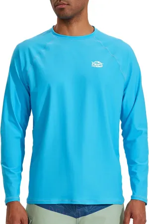Willit Men's Rash Guard Swim Shirts SPF Water Shirt Long Sleeve UPF 50  Sun Protection Loose Fit Quick Dry