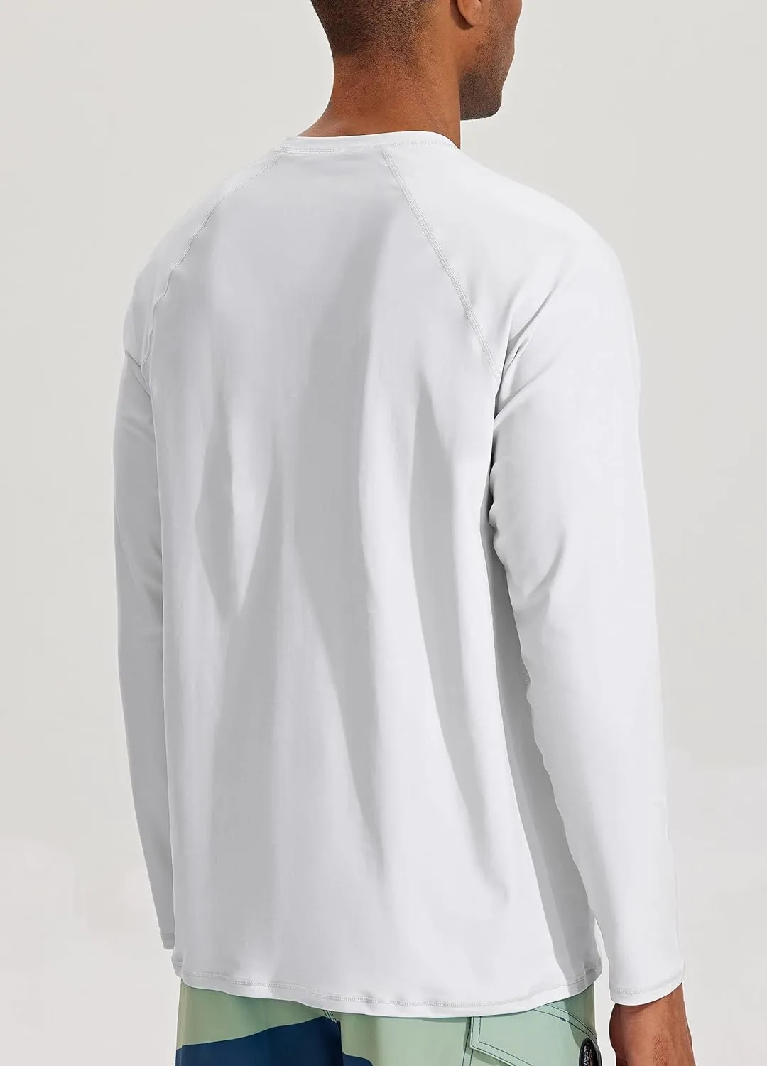Willit Men's Rash Guard Swim Shirts SPF Water Shirt Long Sleeve UPF 50  Sun Protection Loose Fit Quick Dry