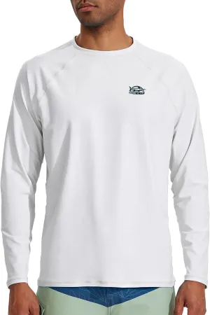 Willit Men's Rash Guard Swim Shirts SPF Water Shirt Long Sleeve UPF 50  Sun Protection Loose Fit Quick Dry