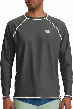 Willit Men's Rash Guard Swim Shirts SPF Water Shirt Long Sleeve UPF 50  Sun Protection Loose Fit Quick Dry