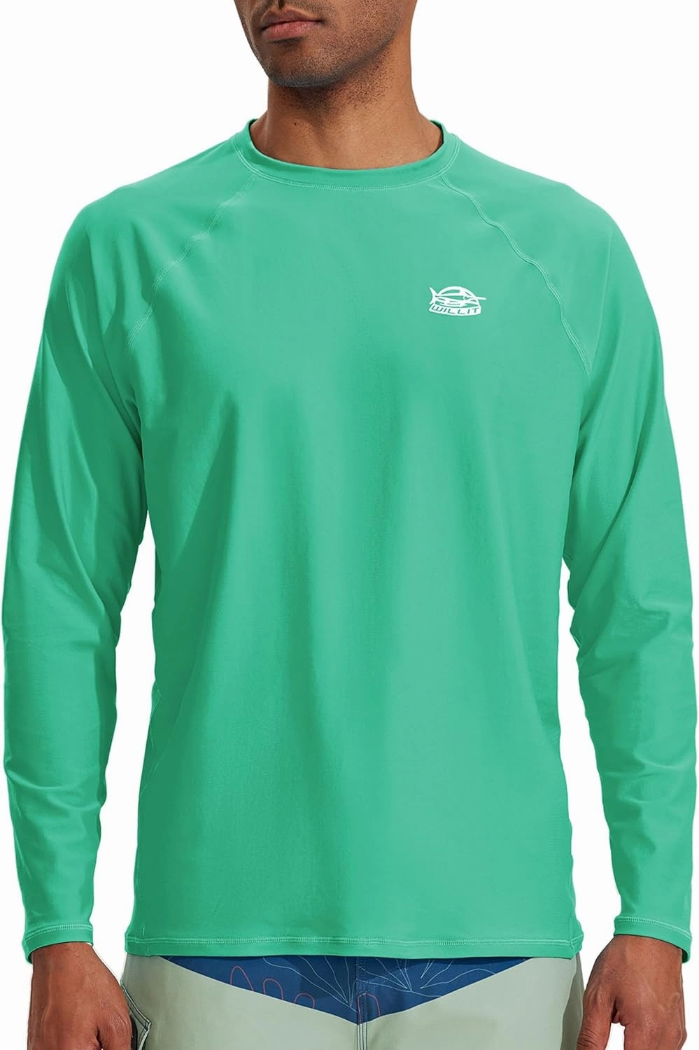 Willit Men's Rash Guard Swim Shirts SPF Water Shirt Long Sleeve UPF 50  Sun Protection Loose Fit Quick Dry