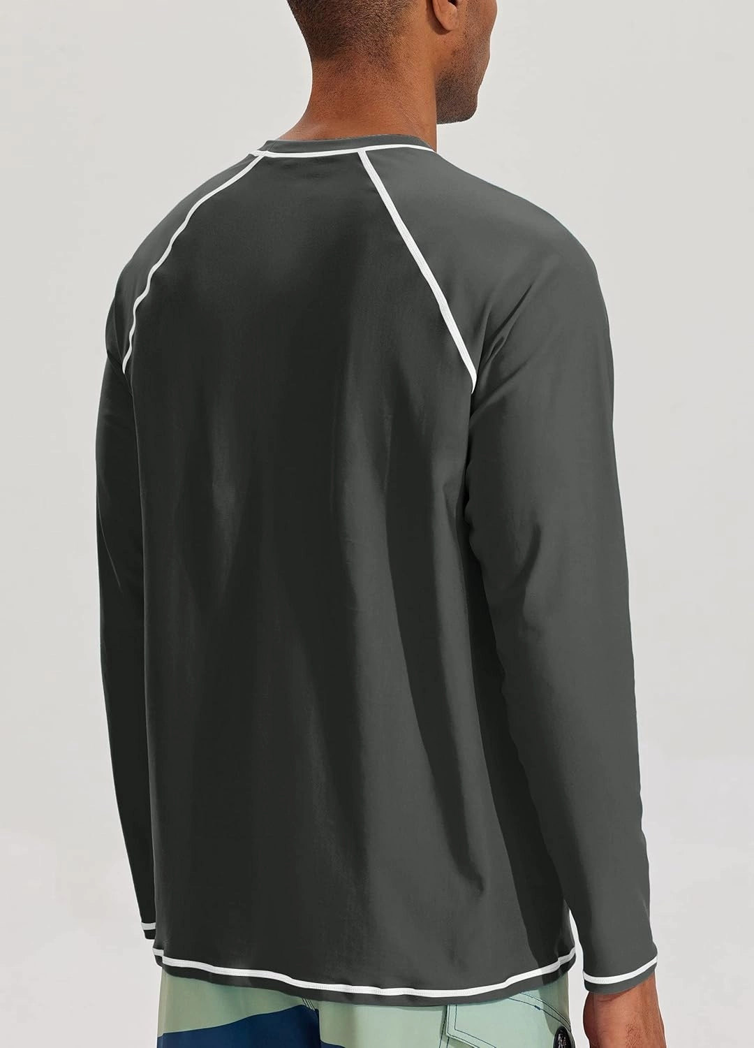Willit Men's Rash Guard Swim Shirts SPF Water Shirt Long Sleeve UPF 50  Sun Protection Loose Fit Quick Dry
