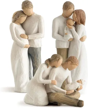 Willow Tree Our Gift Figure Plus Home Figure Plus New Life Figure, Sculpted Hand-Painted 3 Piece Set