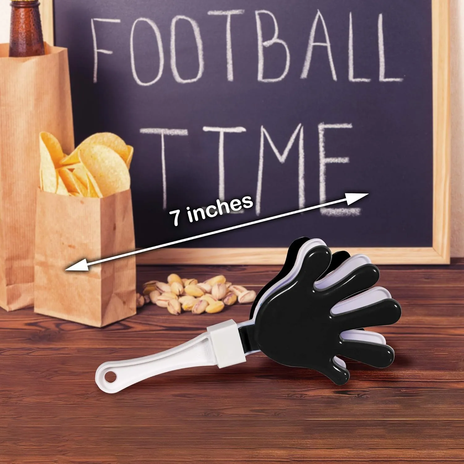 Windy City Novelties 12-Pack 7-Inch Mini Hand Clappers - Bulk Noisemakers for Parties, Celebrations, and Events