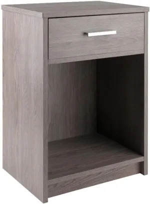 Winsome Wood Rennick Accent Table, Ash Gray, 15.75 x 12.48 x 23.62
