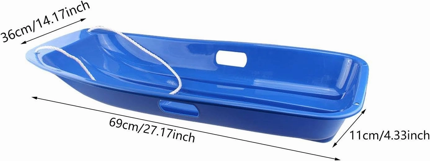 Winter Snow Sled, Toboggan, Portable, Winter Snow Sledding, Downhill Sprinter Sled, Winter Snow Toy for Skiing Outdoor Sports