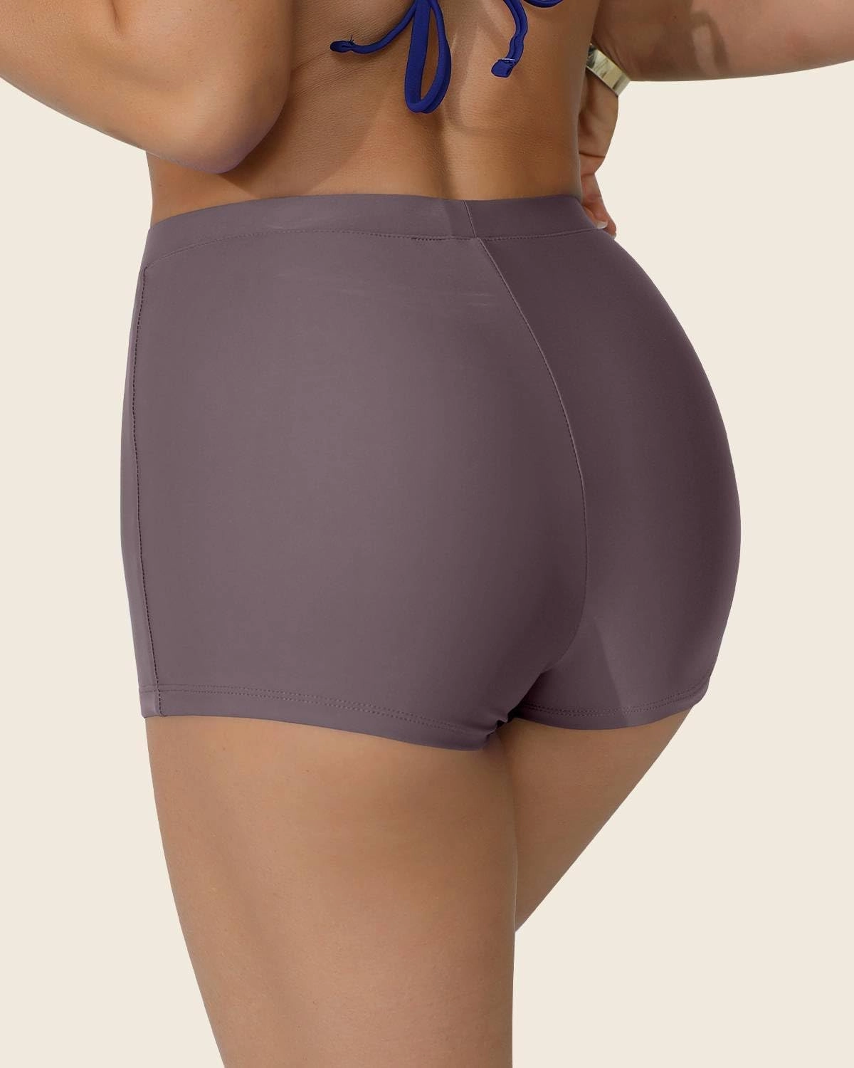 Women's Swim Shorts 1.3" High Waisted Quick Dry Bikini Swimsuit Bottoms Board Shorts Bathing Suit