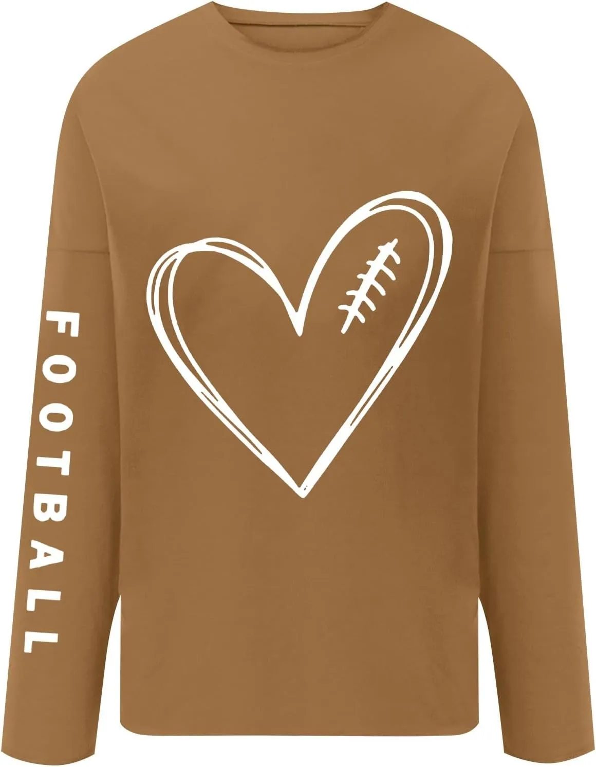 Womens Football Sequin Y2k Sweatshirt Lover Gift Loose Casual Long Sleeve Sweatshirt Tops Football Rugby Game Day