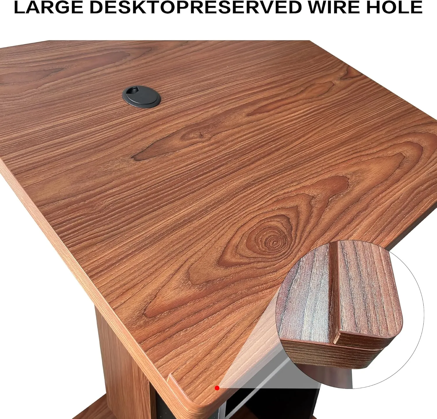 Wood Podium with Wheels,Wooden Lectern Stand,15MM Particle Board,Elegant Design with Storage,Mic Stand Space, Wooden Pulpit for Restaurants,Churches,Seminars and Schools