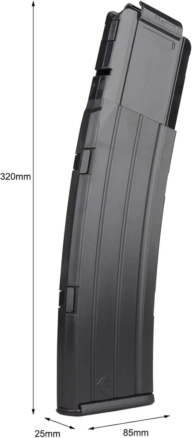 Worker Mod 22-Darts Banana Magazine Clip Replacement ABS Plastic Quick Reload Clip for Nerf N-Strike Elite Toy