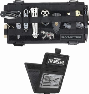 WYNEX Molle Visor Panel Organizer, Tactical Car Sun Visor Cover Molle Webbing Compatible Elastic Slots Vehicle Visor Storage Holder Pouch with 3 Elastic Strap Compatible F150 F550 Tundra